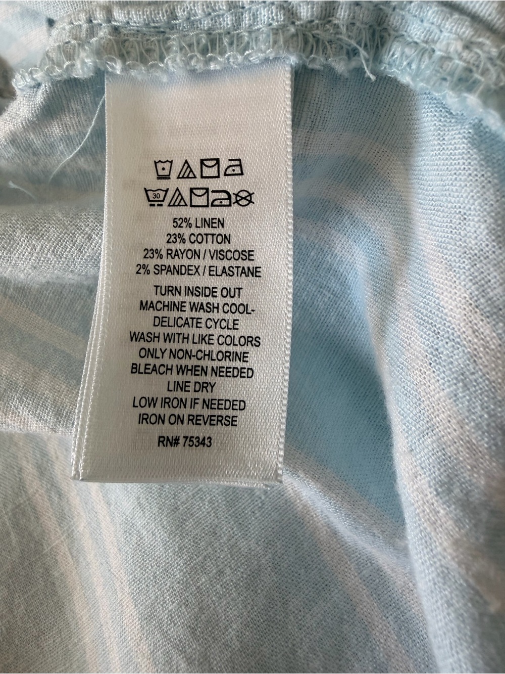 Christian Siriano Light Blue Striped Button-Down Shirt - Picture 5 of 5